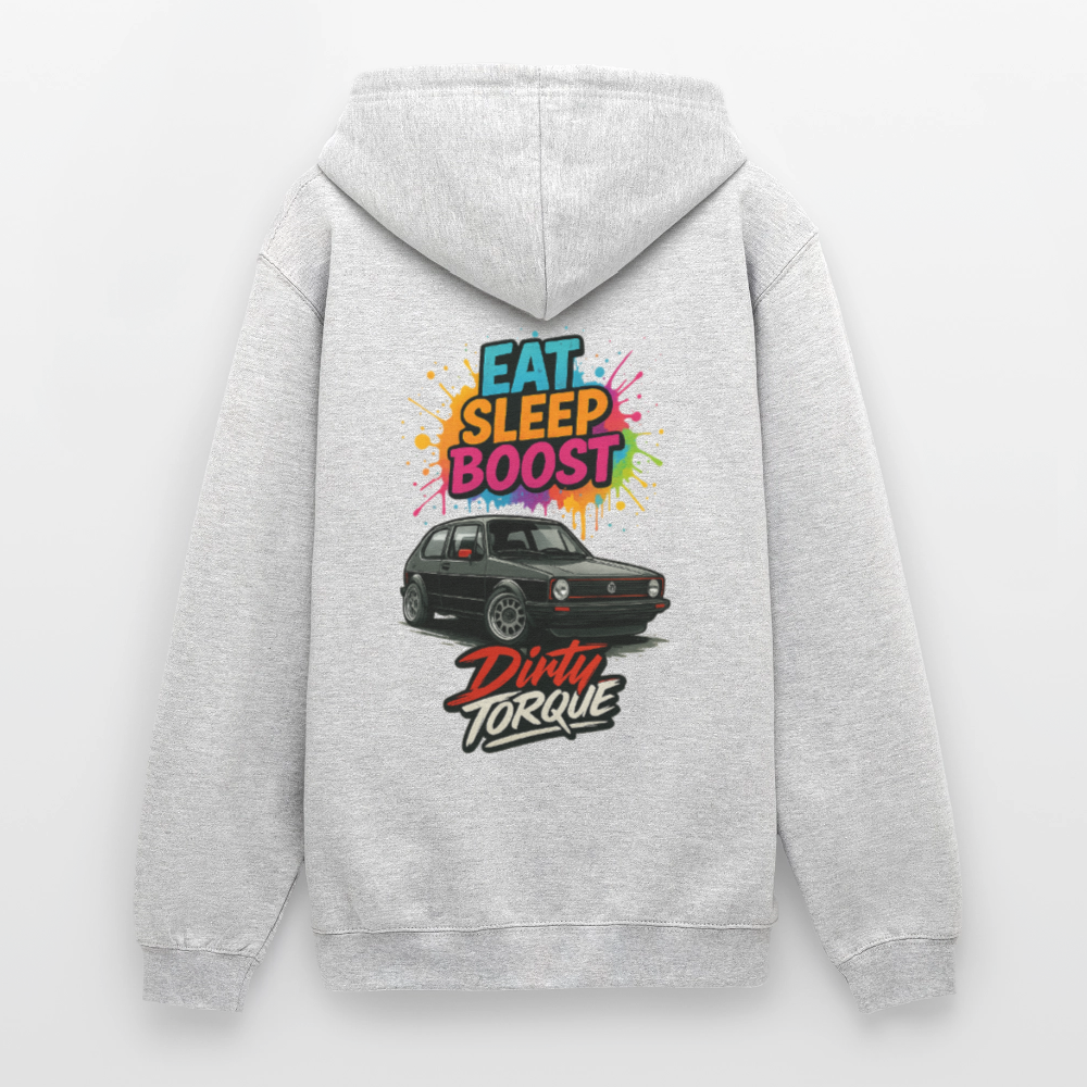 DirtyTorque Eat Sleep Boost Hoodie Unisex - Hellgrau meliert