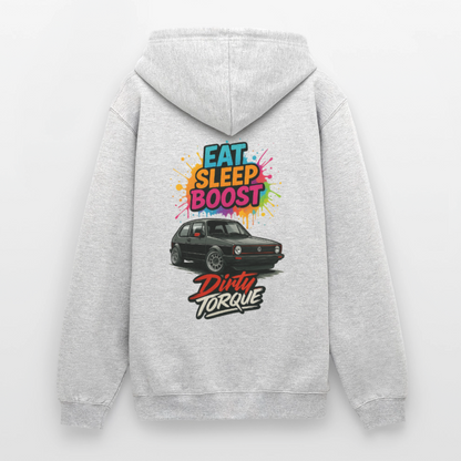 DirtyTorque Eat Sleep Boost Hoodie Unisex - Hellgrau meliert