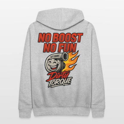 DirtyTorque No Boost No Fun Hoodie Women - Hellgrau meliert