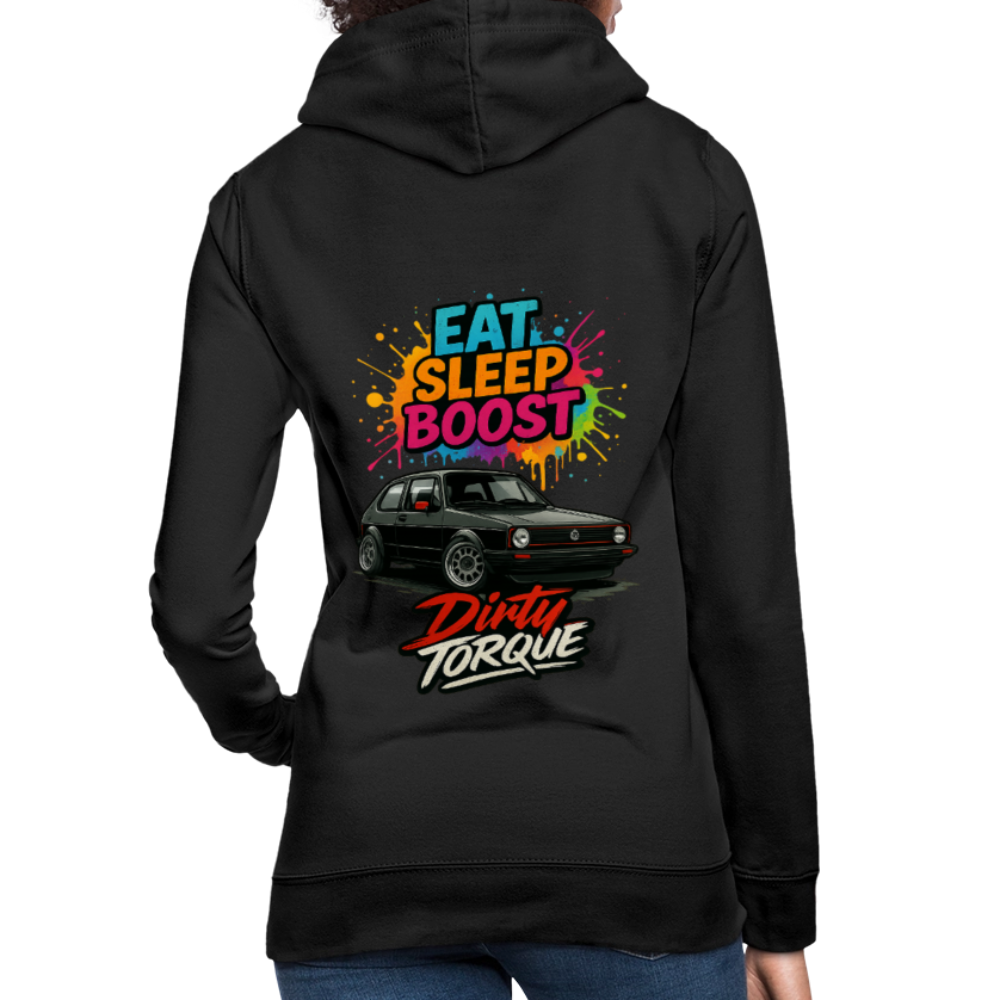 DirtyTorque Eat Sleep Boost Frauen Hoodie - Schwarz