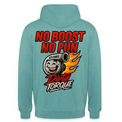 DirtyTorque No Boost No Fun Hoodie Unisex - Pastelltürkis