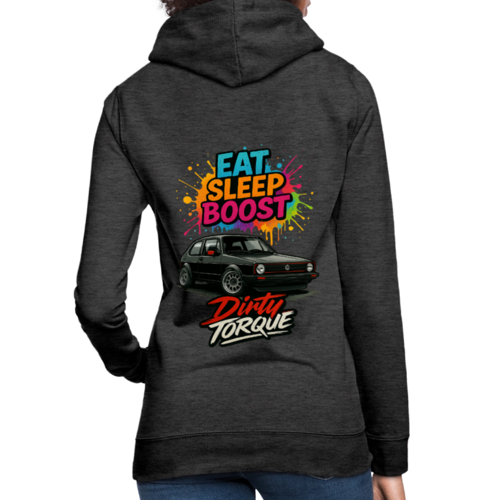 DirtyTorque Eat Sleep Boost Frauen Hoodie - Anthrazit