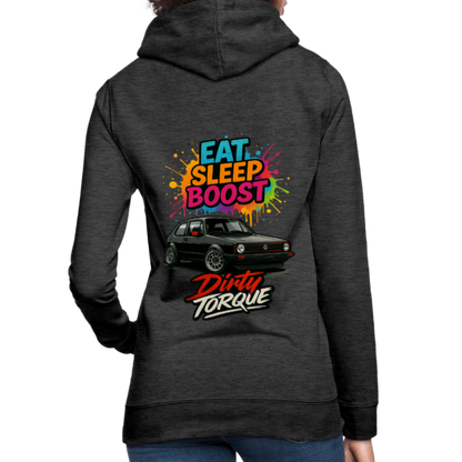 DirtyTorque Eat Sleep Boost Frauen Hoodie - Anthrazit