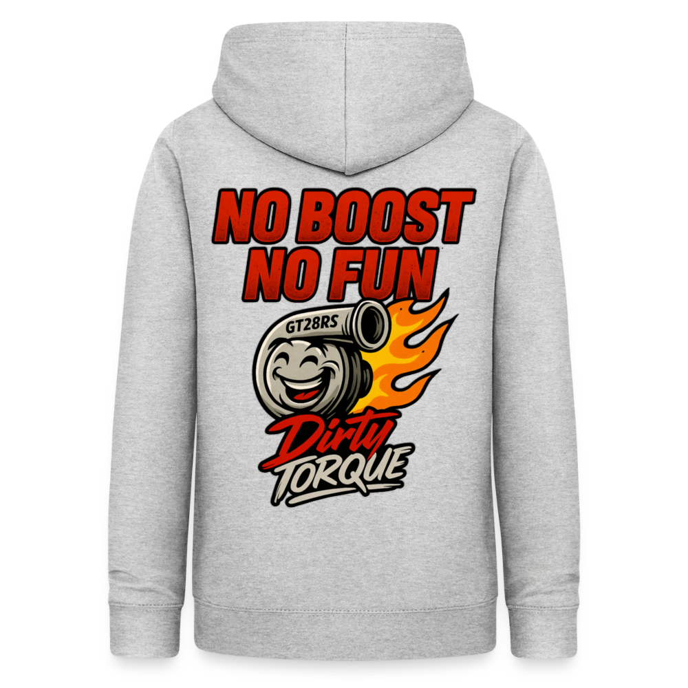 DirtyTorque No Boost No Fun Hoodie Women - Hellgrau meliert
