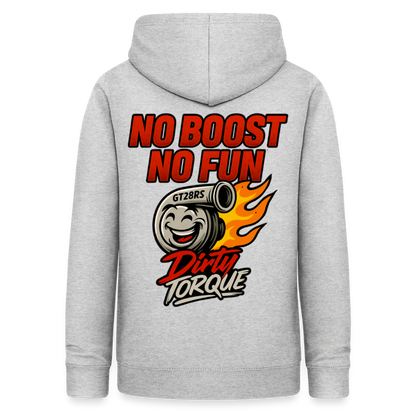 DirtyTorque No Boost No Fun Hoodie Women - Hellgrau meliert