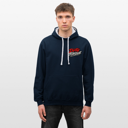 DirtyTorque Eat Sleep Drift  Premium Hoodie Unisex - Navy/Grau meliert