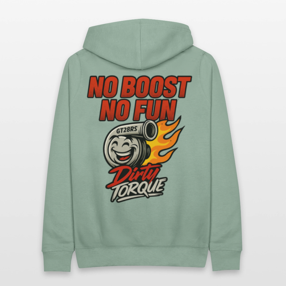 DirtyTorque No Boost No Fun Hoodie Women - Graugrün