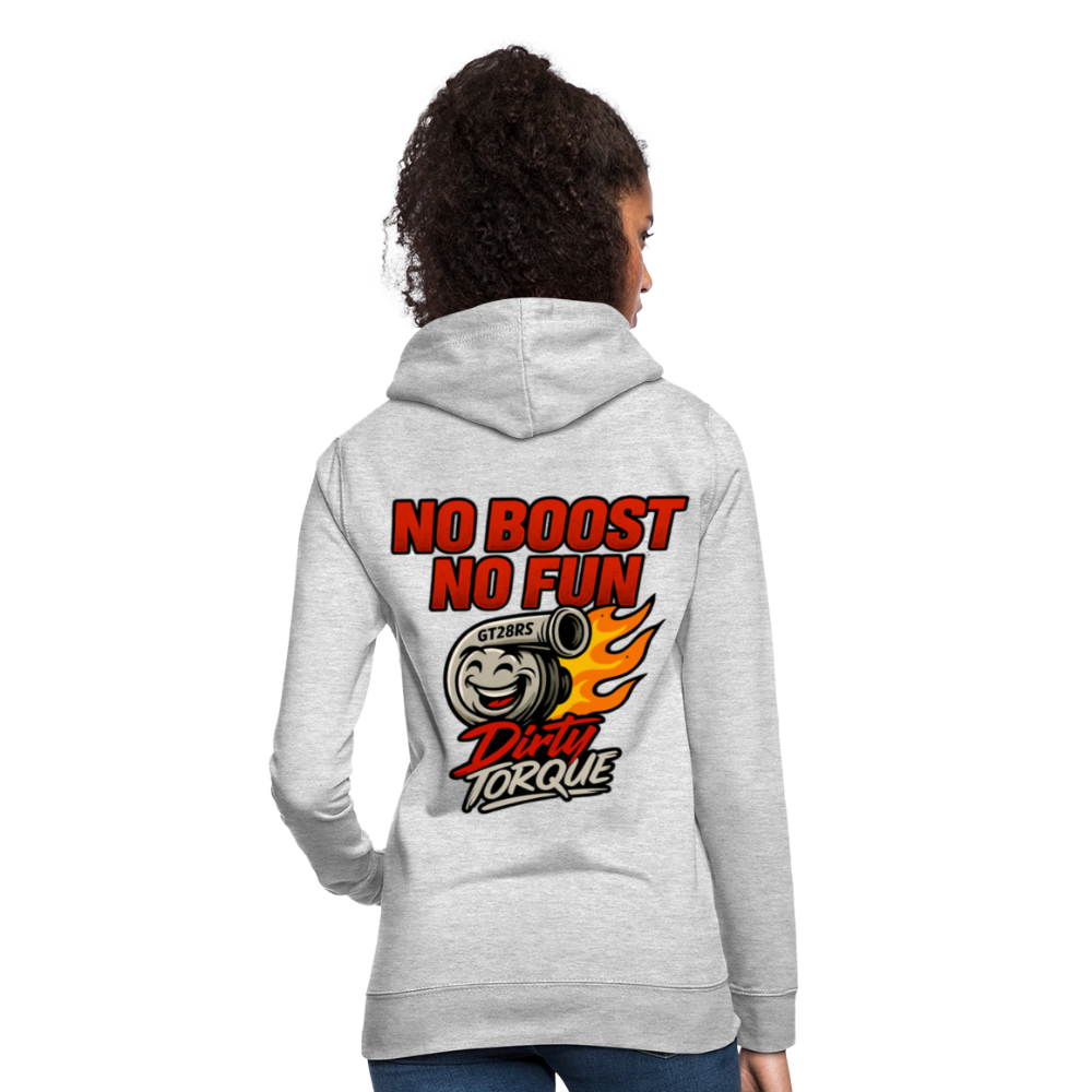 DirtyTorque No Boost No Fun Hoodie Women - Hellgrau meliert
