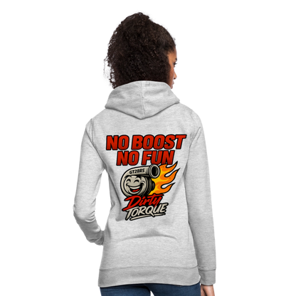 DirtyTorque No Boost No Fun Hoodie Women - Hellgrau meliert
