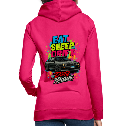 DirtyTorque Eat Sleep Drift Hoodie Women - dunkles Pink