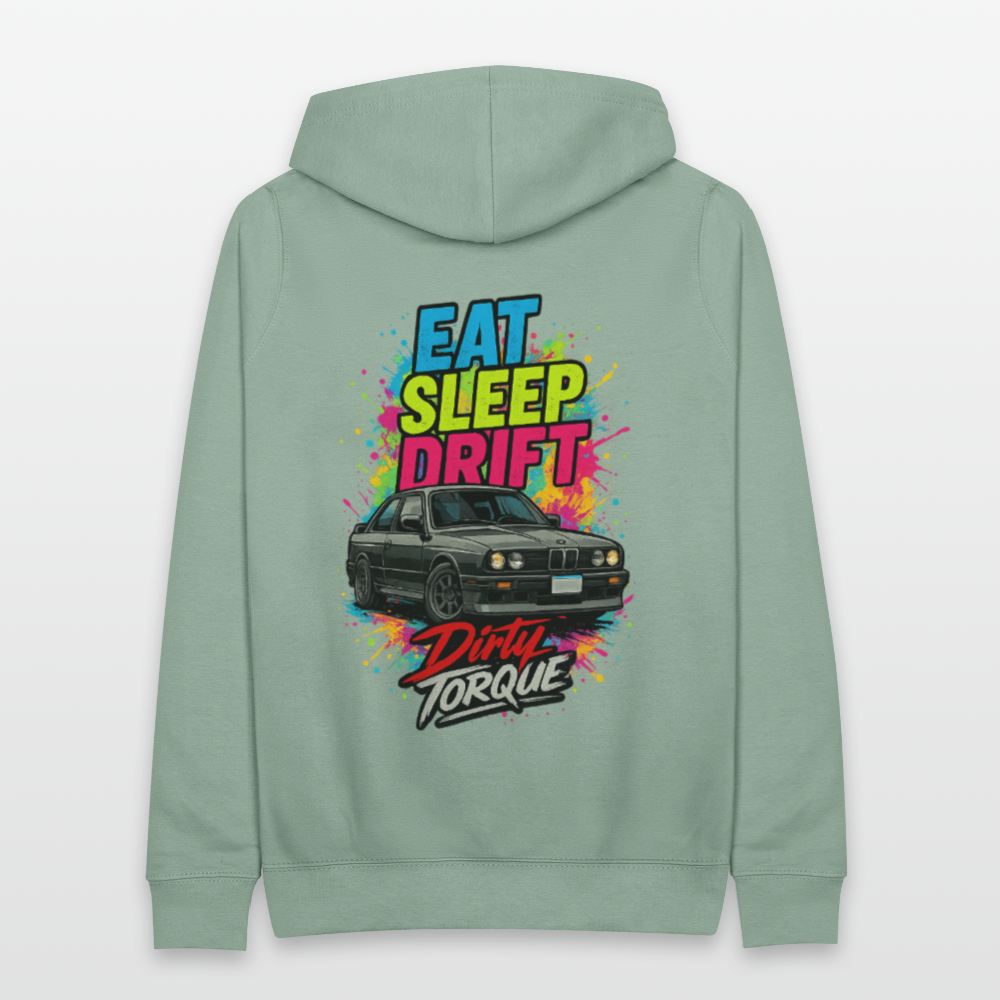 DirtyTorque Eat Sleep Drift Hoodie Women - Graugrün