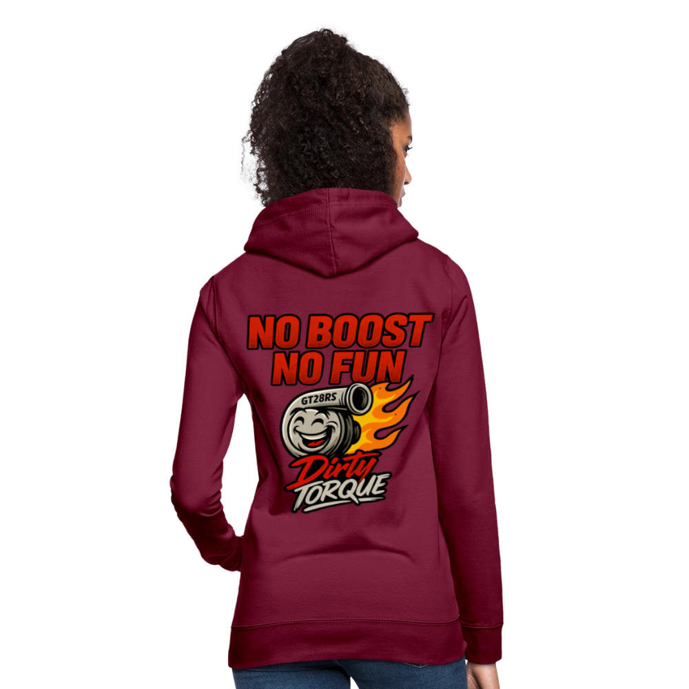 DirtyTorque No Boost No Fun Hoodie Women - Bordeaux