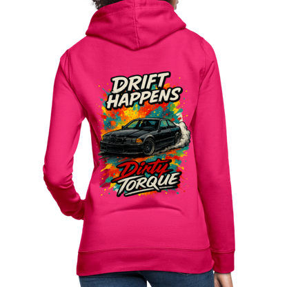 DirtyTorque E36 Drift Frauen Hoodie - dunkles Pink