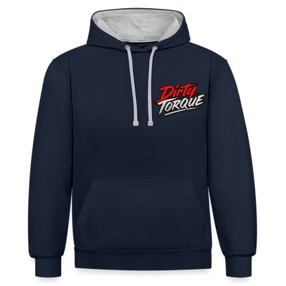 DirtyTorque Eat Sleep Drift  Premium Hoodie Unisex - Navy/Grau meliert