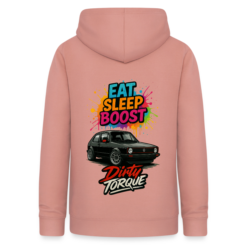 DirtyTorque Eat Sleep Boost Frauen Hoodie - Altrosa