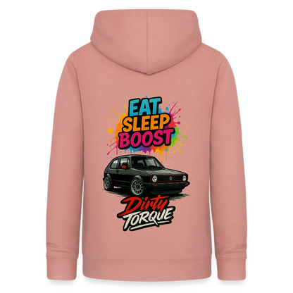 DirtyTorque Eat Sleep Boost Frauen Hoodie - Altrosa