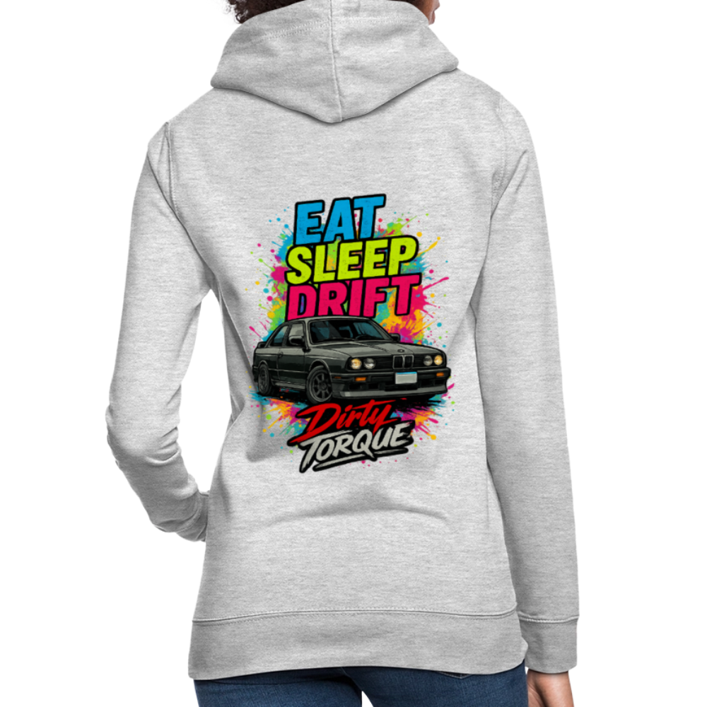 DirtyTorque Eat Sleep Drift Hoodie Women - Hellgrau meliert