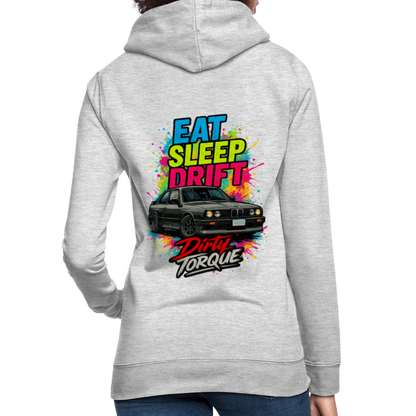 DirtyTorque Eat Sleep Drift Hoodie Women - Hellgrau meliert