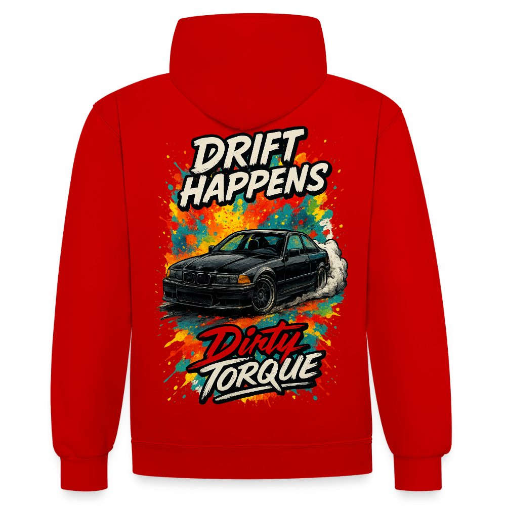 DirtyTorque E36 Drift  Premium Hoodie Unisex - Rot/Weiß