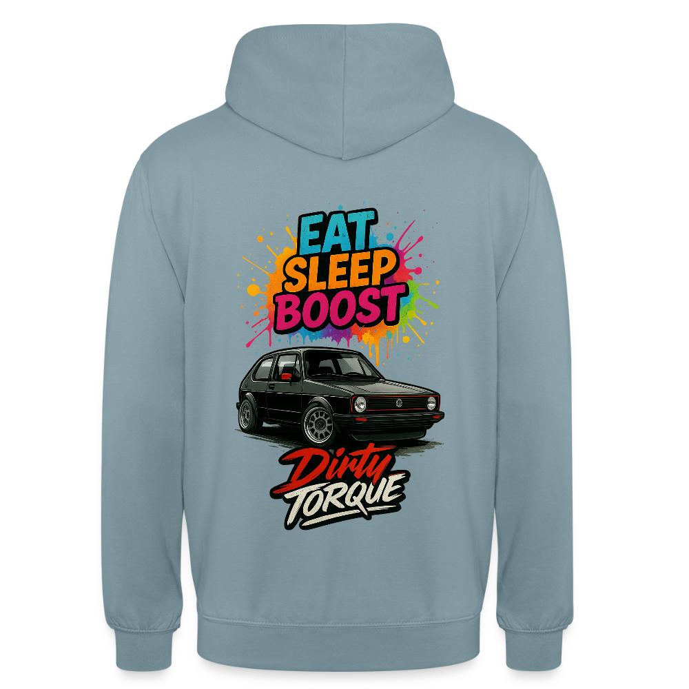 DirtyTorque Eat Sleep Boost Hoodie Unisex - Nebelblau