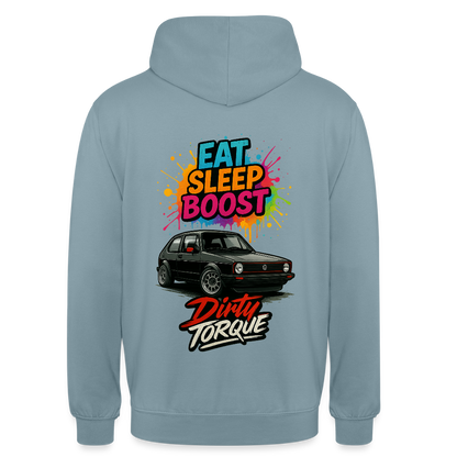 DirtyTorque Eat Sleep Boost Hoodie Unisex - Nebelblau