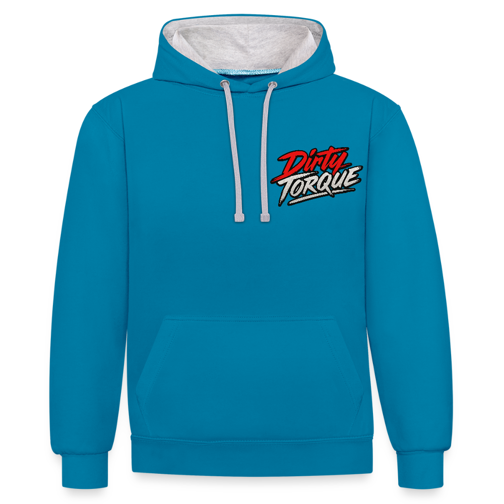 DirtyTorque Eat Sleep Drift  Premium Hoodie Unisex - Pfauenblau/Grau meliert