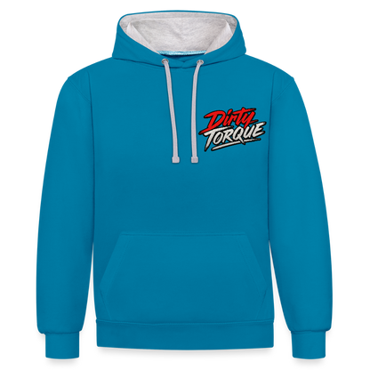 DirtyTorque Eat Sleep Drift  Premium Hoodie Unisex - Pfauenblau/Grau meliert