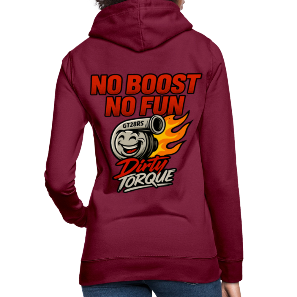 DirtyTorque No Boost No Fun Hoodie Women - Bordeaux