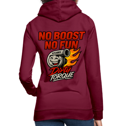 DirtyTorque No Boost No Fun Hoodie Women - Bordeaux