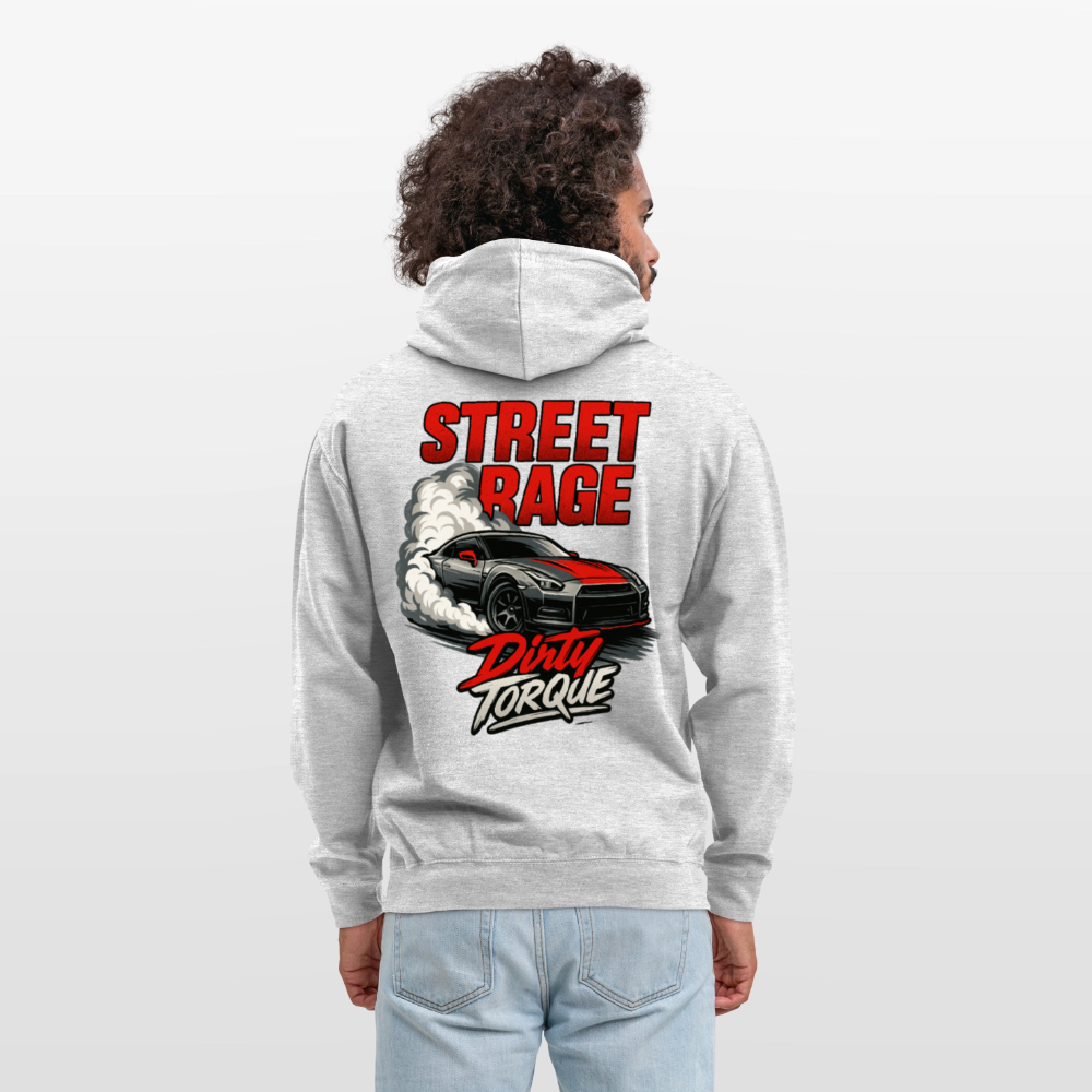 DirtyTorque Street Rage Hoodie Unisex - Hellgrau meliert