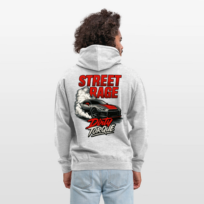 DirtyTorque Street Rage Hoodie Unisex - Hellgrau meliert