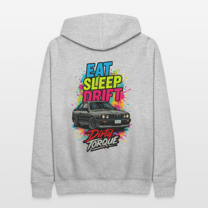 DirtyTorque Eat Sleep Drift Hoodie Women - Hellgrau meliert