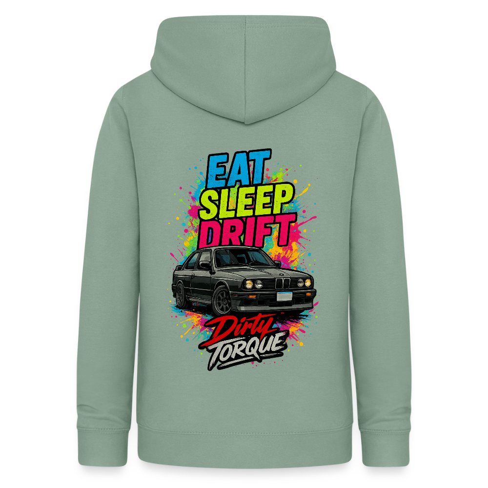 DirtyTorque Eat Sleep Drift Hoodie Women - Graugrün