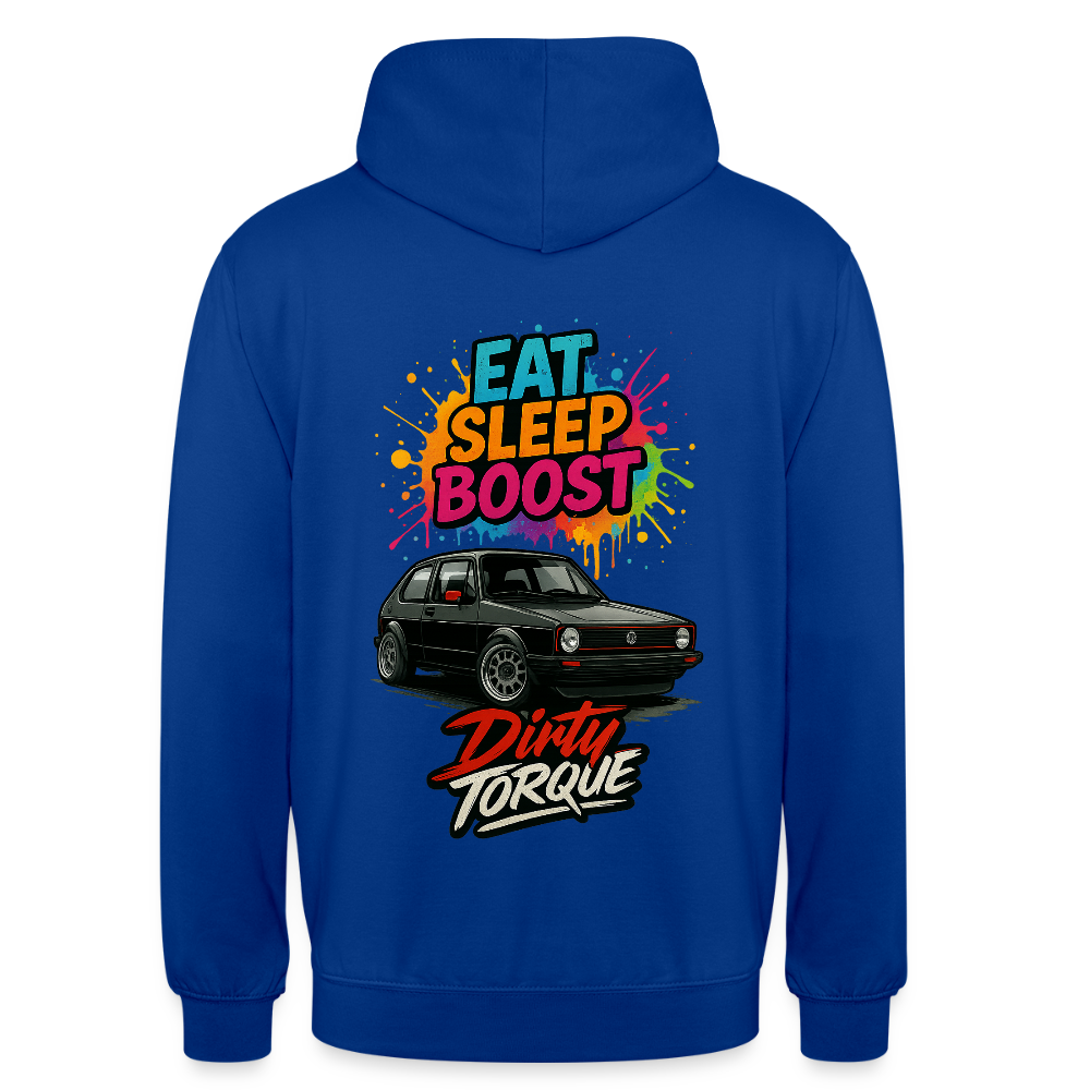 DirtyTorque Eat Sleep Boost Hoodie Unisex - Royalblau