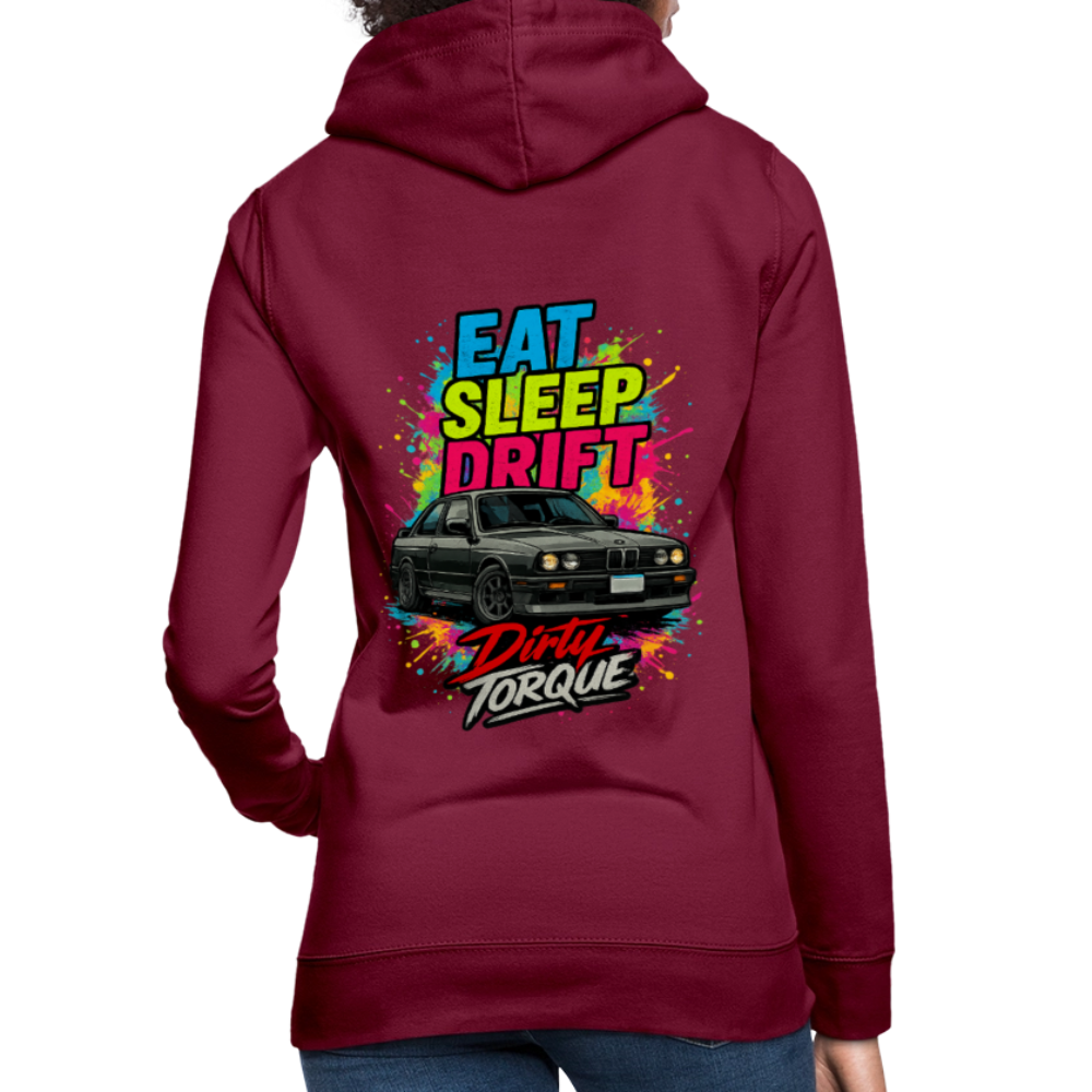 DirtyTorque Eat Sleep Drift Hoodie Women - Bordeaux