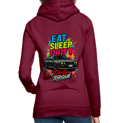 DirtyTorque Eat Sleep Drift Hoodie Women - Bordeaux