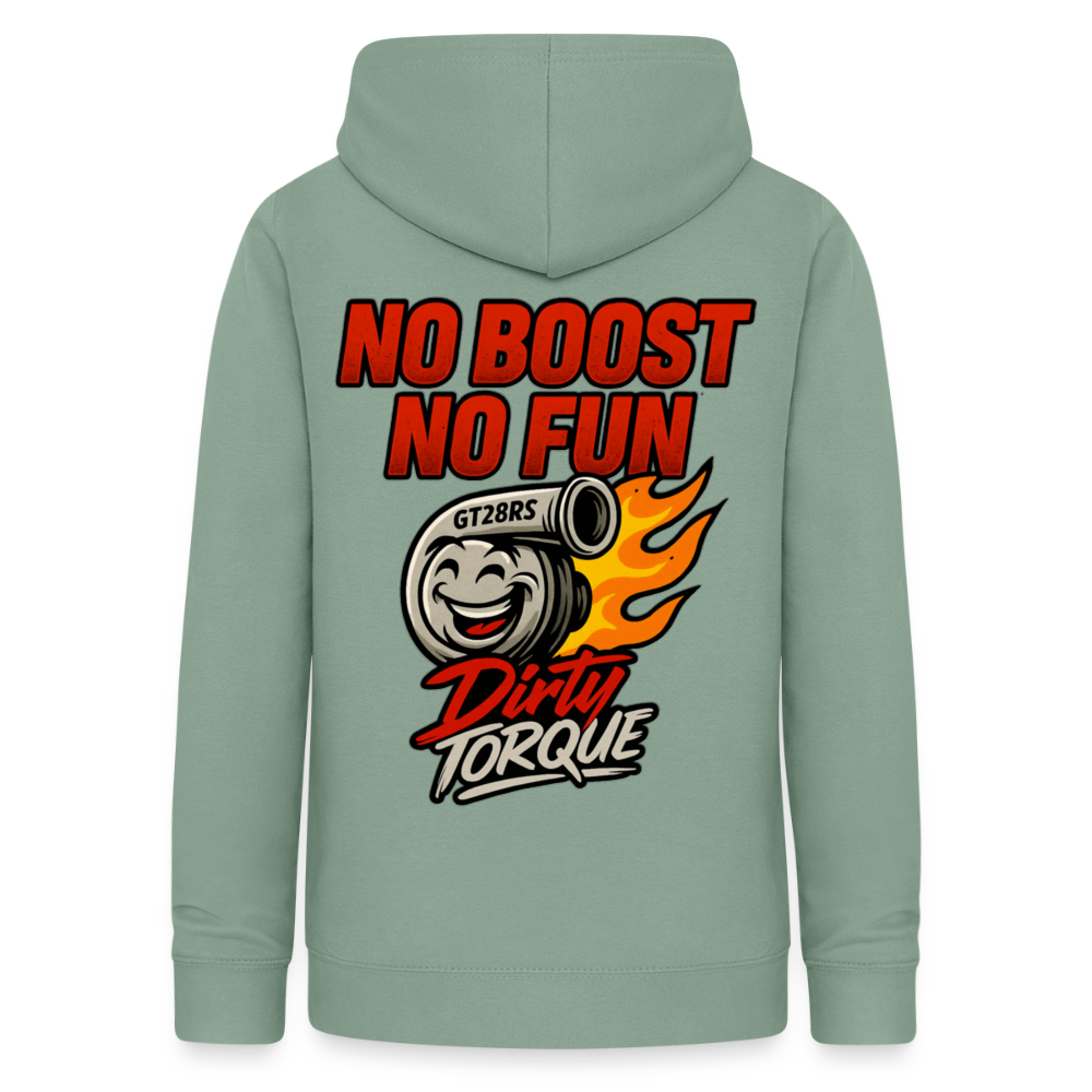 DirtyTorque No Boost No Fun Hoodie Women - Graugrün