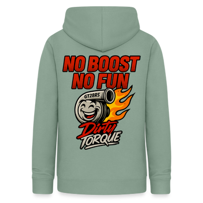 DirtyTorque No Boost No Fun Hoodie Women - Graugrün