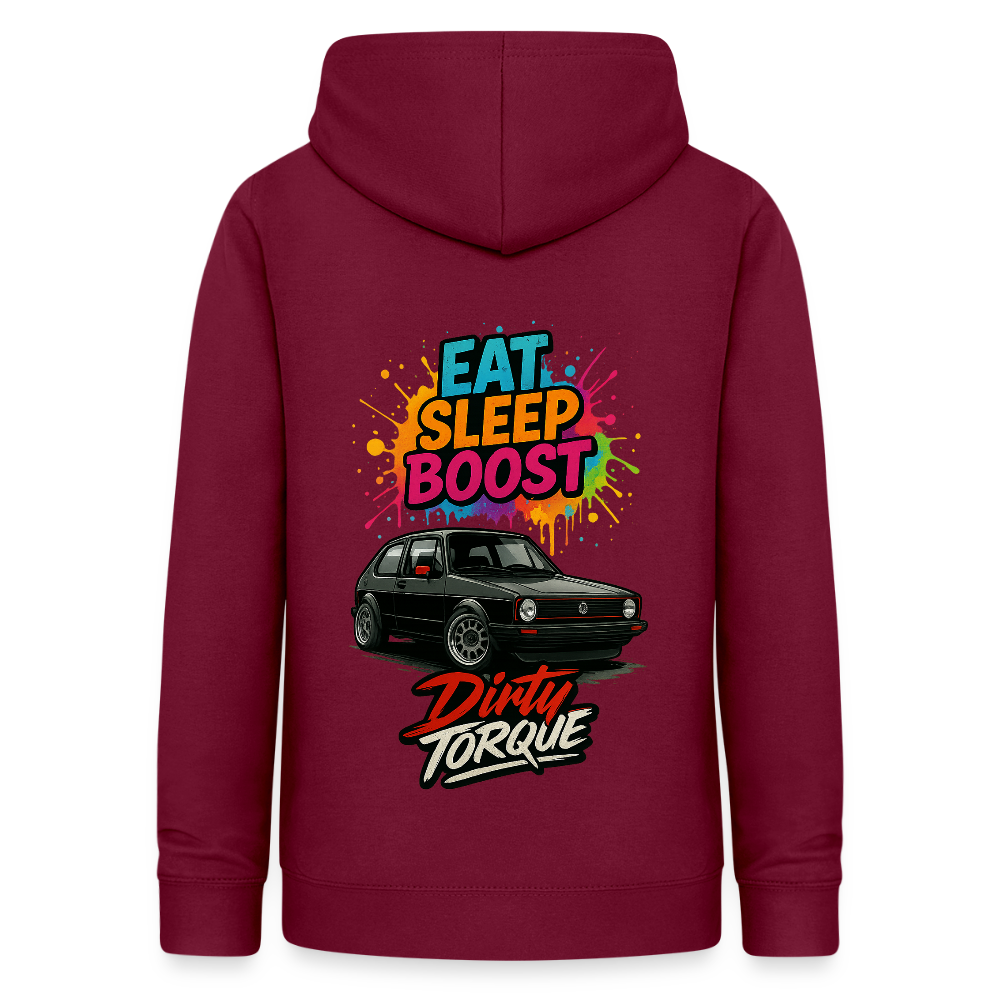 DirtyTorque Eat Sleep Boost Frauen Hoodie - Bordeaux