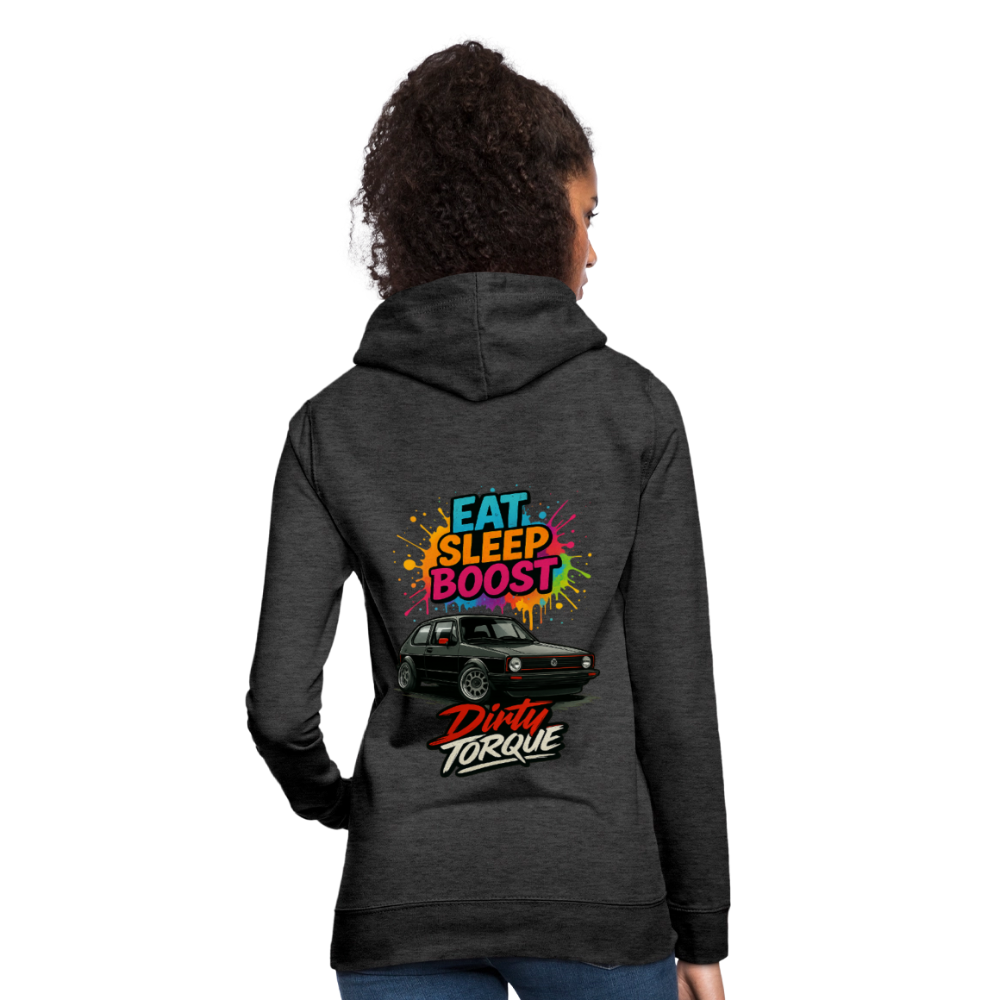 DirtyTorque Eat Sleep Boost Frauen Hoodie - Anthrazit
