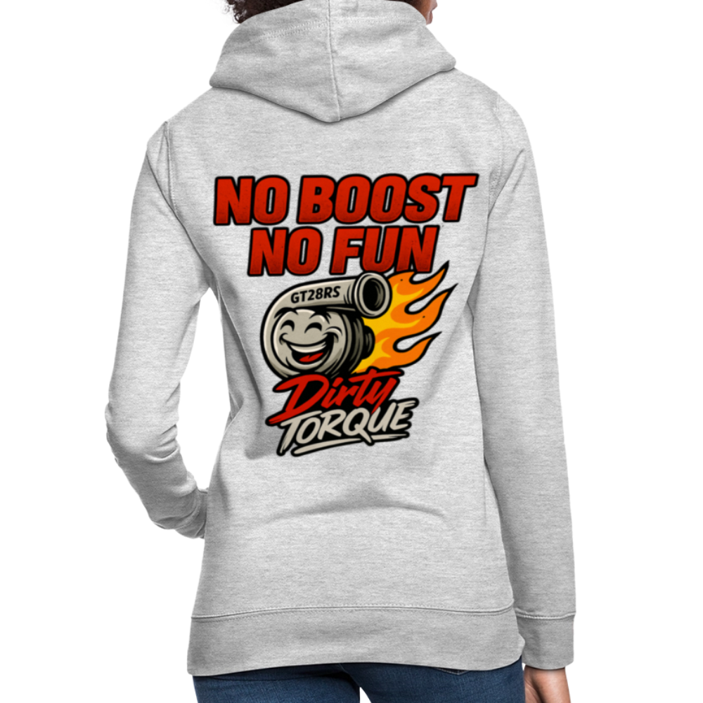 DirtyTorque No Boost No Fun Hoodie Women - Hellgrau meliert