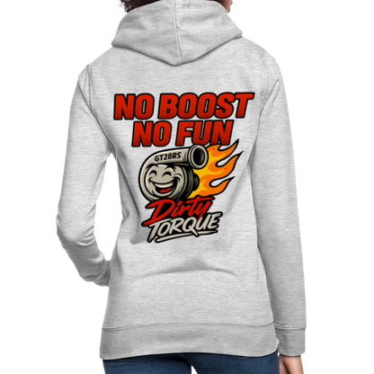 DirtyTorque No Boost No Fun Hoodie Women - Hellgrau meliert