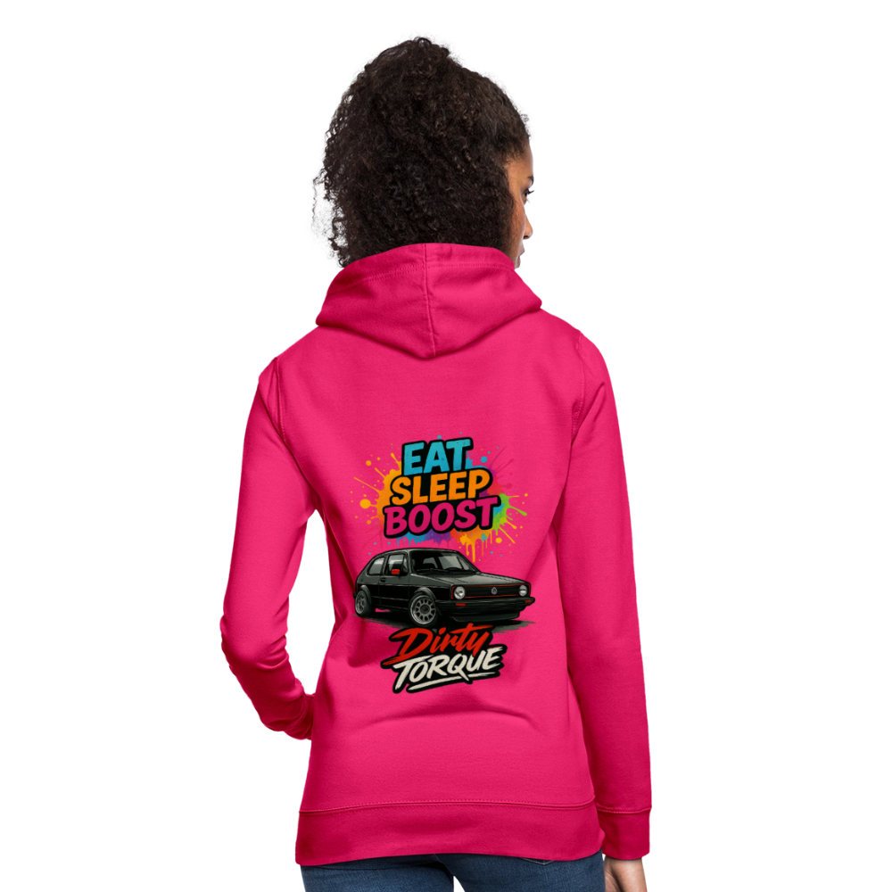 DirtyTorque Eat Sleep Boost Frauen Hoodie - dunkles Pink