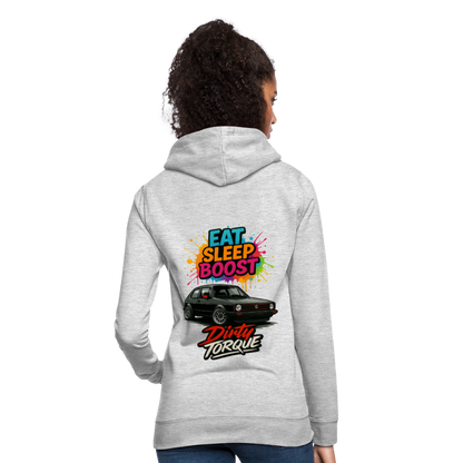 DirtyTorque Eat Sleep Boost Frauen Hoodie - Hellgrau meliert