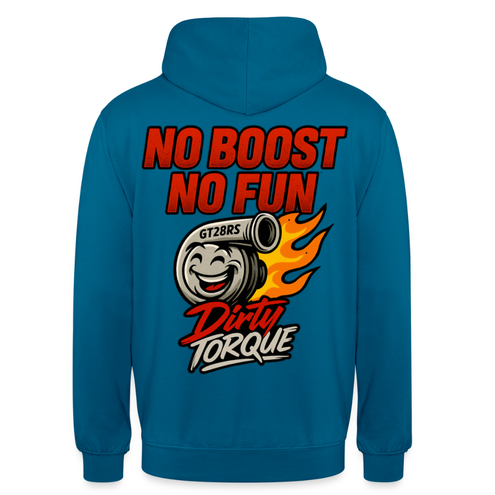 DirtyTorque No Boost No Fun Hoodie Unisex - Tiefseeblau 