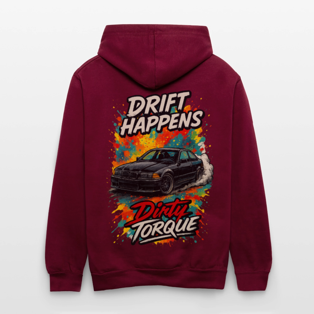 DirtyTorque E36 Drift  Premium Hoodie Unisex - Weinrot/Anthrazit