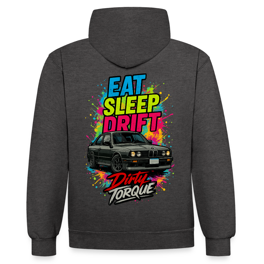 DirtyTorque Eat Sleep Drift  Premium Hoodie Unisex - Anthrazit/Schwarz