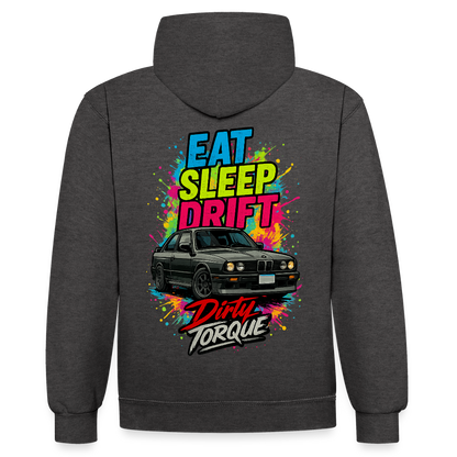 DirtyTorque Eat Sleep Drift  Premium Hoodie Unisex - Anthrazit/Schwarz