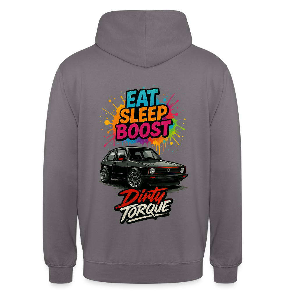 DirtyTorque Eat Sleep Boost Hoodie Unisex - Mittelgrau