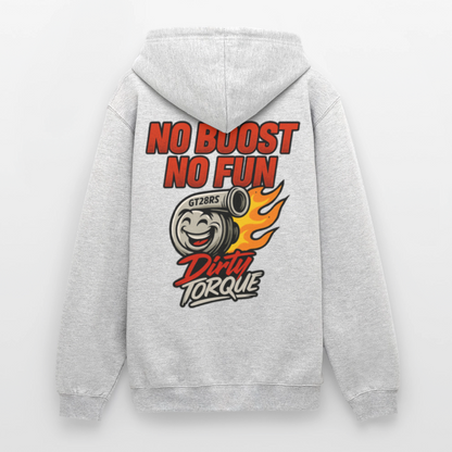 DirtyTorque No Boost No Fun Hoodie Unisex - Hellgrau meliert